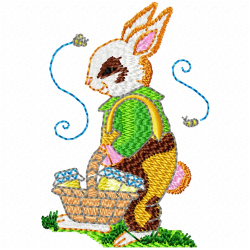 Rabbits Embroidery Design 10
